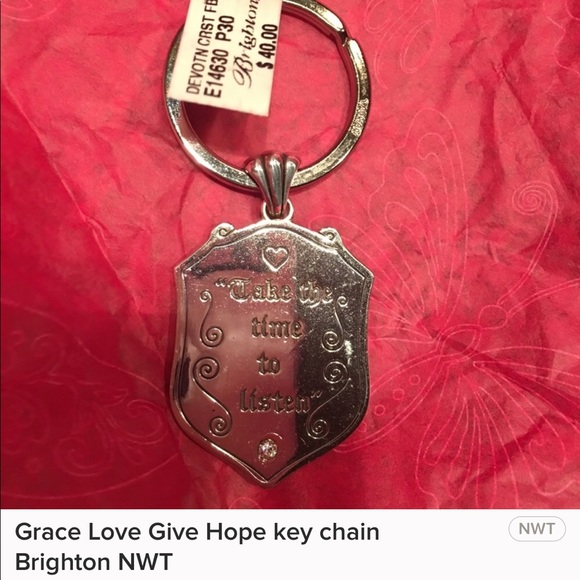 Brighton keychain NWT Grace Love Give Hope NICE - Picture 3 of 5